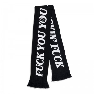 Black Ripndip Fuckin Fuck Knit Scarf Scarf | USAGL2545