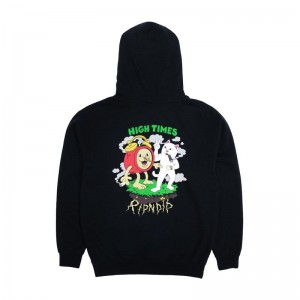 Black Ripndip Ripndip x High Times Hoodie | USAVD2433