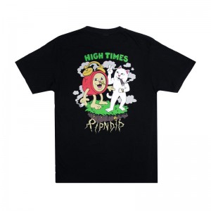 Black Ripndip Ripndip x High Times Shirts | USAGL2668