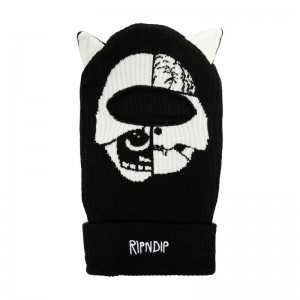 Black Ripndip Skelly Nerm Balaclava Beanie | USAGL2926