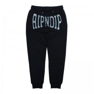 Black Ripndip Summer Revenge Rhinestone Sweatpants | USAPQ2886