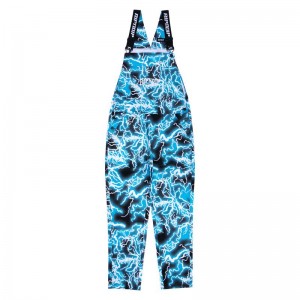 Black / Blue Ripndip Nikola Twill Overalls Pants | USAQZ2611