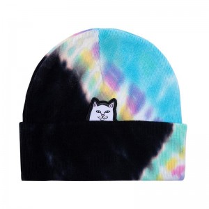 Black / Multicolor Ripndip Lord Nermal Beanie | USAUT2916
