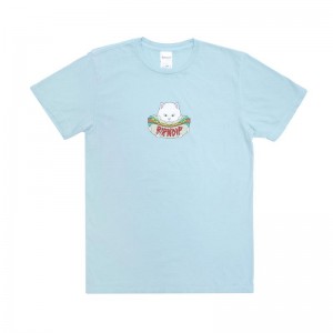 Blue Ripndip Hungry Kitty Shirts | USAVD2660