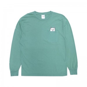 Deep Green Ripndip Lord Nermal Long Sleeve | USAEX2557