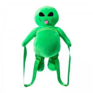 Green Ripndip Lord Alien Plush Backpacks | USAVD2256
