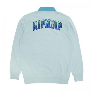 Olive Ripndip Team Spirit Long Sleeve Rugby Sweaters | USAOR2861