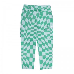 Olive / Deep Green Ripndip Checked Cargo Pants | USAMA2612
