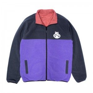 Purple Ripndip Shmoody Polar Fleece Quilted Reversible Jackets | USALH2541