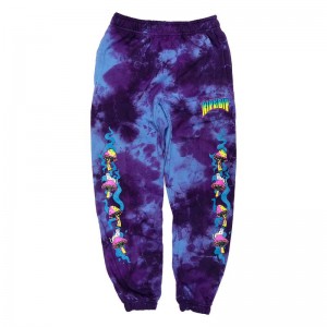Purple Wash Ripndip Psychedelic Sweat Pants | USAHK2596