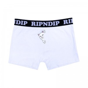 White Ripndip Peek A Nermal Boxer | USAXF2383